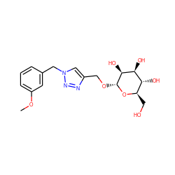 COc1cccc(Cn2cc(CO[C@H]3O[C@H](CO)[C@@H](O)[C@H](O)[C@@H]3O)nn2)c1 ZINC000073164034