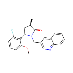 COc1cccc(F)c1[C@@H]1C[C@@H](C)C(=O)N1Cc1cnc2ccccc2c1 ZINC000167045942