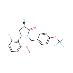 COc1cccc(F)c1[C@@H]1C[C@@H](Cl)C(=O)N1Cc1ccc(OC(F)(F)F)cc1 ZINC000167136634