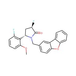 COc1cccc(F)c1[C@@H]1C[C@@H](F)C(=O)N1Cc1ccc2oc3ccccc3c2c1 ZINC000223038776