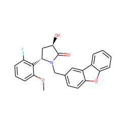 COc1cccc(F)c1[C@@H]1C[C@@H](O)C(=O)N1Cc1ccc2oc3ccccc3c2c1 ZINC000223037421