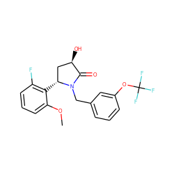 COc1cccc(F)c1[C@@H]1C[C@@H](O)C(=O)N1Cc1cccc(OC(F)(F)F)c1 ZINC000166883331