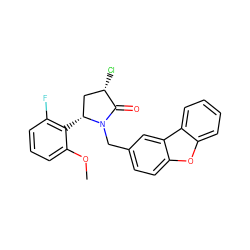 COc1cccc(F)c1[C@@H]1C[C@H](Cl)C(=O)N1Cc1ccc2oc3ccccc3c2c1 ZINC000223033434