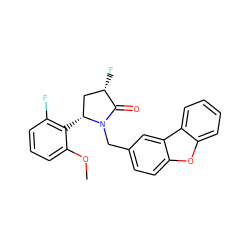 COc1cccc(F)c1[C@@H]1C[C@H](F)C(=O)N1Cc1ccc2oc3ccccc3c2c1 ZINC000223038654