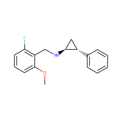 COc1cccc(F)c1CN[C@H]1C[C@@H]1c1ccccc1 ZINC000113367648