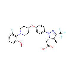 COc1cccc(F)c1N1CCC(Oc2ccc(N3N=C(C(F)(F)F)[C@@H](C)[C@@H]3CC(=O)O)cc2)CC1 ZINC000219533564