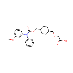 COc1cccc(N(C(=O)OC[C@H]2CC[C@H](COCC(=O)O)CC2)c2ccccc2)c1 ZINC001772588443