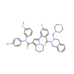 COc1cccc(N(C(=O)c2cc(-c3cc(Cl)ccc3C(=O)N3Cc4ccccc4C[C@H]3CN3CCOCC3)n3c2CCCC3)c2ccc(O)cc2)c1 ZINC001772651983