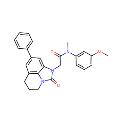 COc1cccc(N(C)C(=O)Cn2c(=O)n3c4c(cc(-c5ccccc5)cc42)CCC3)c1 ZINC000095587698