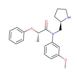 COc1cccc(N(C[C@H]2CCCN2)C(=O)[C@H](C)Oc2ccccc2)c1 ZINC000045498494