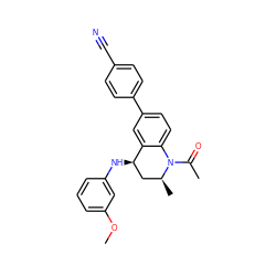 COc1cccc(N[C@@H]2C[C@H](C)N(C(C)=O)c3ccc(-c4ccc(C#N)cc4)cc32)c1 ZINC000208321455