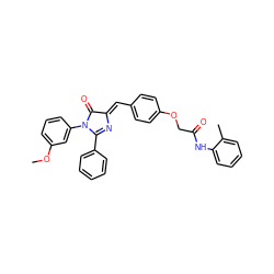 COc1cccc(N2C(=O)/C(=C/c3ccc(OCC(=O)Nc4ccccc4C)cc3)N=C2c2ccccc2)c1 ZINC000473114403