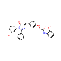 COc1cccc(N2C(=O)/C(=C/c3ccc(OCC(=O)Nc4ccccc4OC)cc3)N=C2c2ccccc2)c1 ZINC000473112789