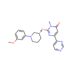COc1cccc(N2CCC[C@@H](Oc3nc(-c4ccncn4)cc(=O)n3C)C2)c1 ZINC000198320048