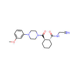 COc1cccc(N2CCN(C(=O)[C@@H]3CCCC[C@H]3C(=O)NCC#N)CC2)c1 ZINC000095557378