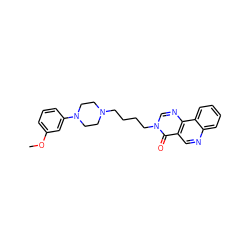 COc1cccc(N2CCN(CCCCn3cnc4c(cnc5ccccc54)c3=O)CC2)c1 ZINC000072108111