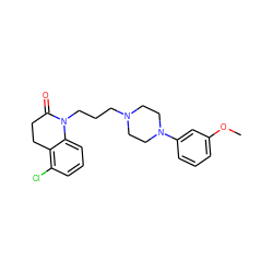 COc1cccc(N2CCN(CCCN3C(=O)CCc4c(Cl)cccc43)CC2)c1 ZINC000000605841