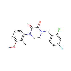 COc1cccc(N2CCN(Cc3ccc(F)cc3Cl)C(=O)C2=O)c1C ZINC000095566114