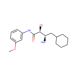 COc1cccc(NC(=O)[C@@H](O)[C@H](N)CC2CCCCC2)c1 ZINC000027987121