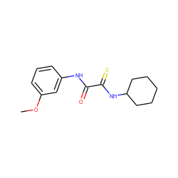 COc1cccc(NC(=O)C(=S)NC2CCCCC2)c1 ZINC000013518651