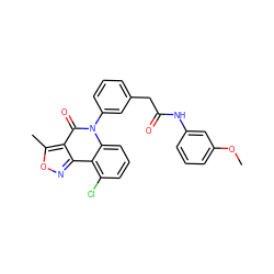 COc1cccc(NC(=O)Cc2cccc(-n3c(=O)c4c(C)onc4c4c(Cl)cccc43)c2)c1 ZINC000013439785