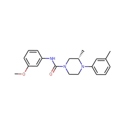 COc1cccc(NC(=O)N2CCN(c3cccc(C)c3)[C@@H](C)C2)c1 ZINC000004056868