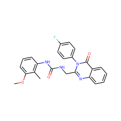 COc1cccc(NC(=O)NCc2nc3ccccc3c(=O)n2-c2ccc(F)cc2)c1C ZINC001772581367