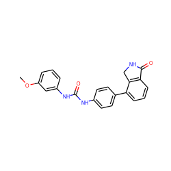 COc1cccc(NC(=O)Nc2ccc(-c3cccc4c3CNC4=O)cc2)c1 ZINC000014945207