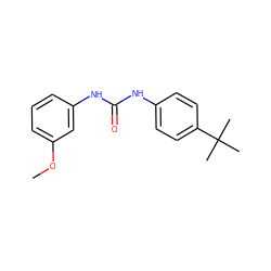 COc1cccc(NC(=O)Nc2ccc(C(C)(C)C)cc2)c1 ZINC000000137598