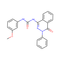 COc1cccc(NC(=O)Nc2nn(-c3ccccc3)c(=O)c3ccccc23)c1 ZINC000071297143