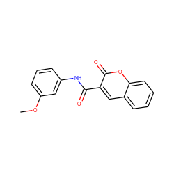 COc1cccc(NC(=O)c2cc3ccccc3oc2=O)c1 ZINC000000130227