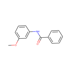 COc1cccc(NC(=O)c2ccccc2)c1 ZINC000000128522