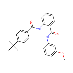 COc1cccc(NC(=O)c2ccccc2NC(=O)c2ccc(C(C)(C)C)cc2)c1 ZINC000299824691