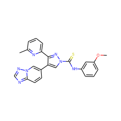 COc1cccc(NC(=S)n2cc(-c3ccc4ncnn4c3)c(-c3cccc(C)n3)n2)c1 ZINC000072127845