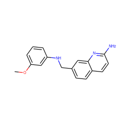 COc1cccc(NCc2ccc3ccc(N)nc3c2)c1 ZINC001772604842