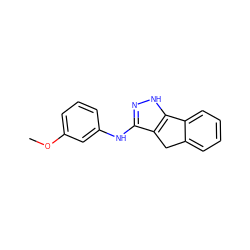 COc1cccc(Nc2n[nH]c3c2Cc2ccccc2-3)c1 ZINC000095582584