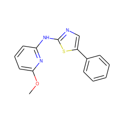 COc1cccc(Nc2ncc(-c3ccccc3)s2)n1 ZINC000014945025