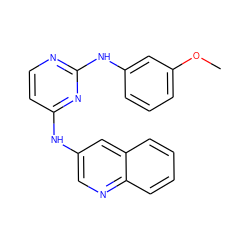 COc1cccc(Nc2nccc(Nc3cnc4ccccc4c3)n2)c1 ZINC000034021280