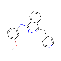 COc1cccc(Nc2nnc(Cc3ccncc3)c3ccccc23)c1 ZINC000000017391