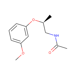 COc1cccc(O[C@@H](C)CNC(C)=O)c1 ZINC000058583051