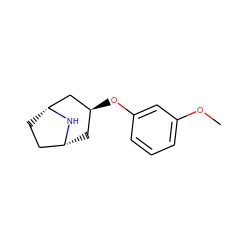 COc1cccc(O[C@H]2C[C@@H]3CC[C@H](C2)N3)c1 ZINC000101387196