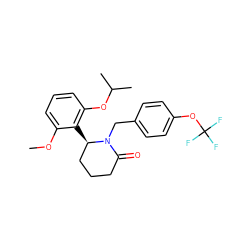 COc1cccc(OC(C)C)c1[C@@H]1CCCC(=O)N1Cc1ccc(OC(F)(F)F)cc1 ZINC000167383733