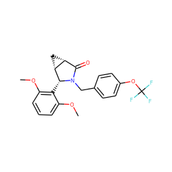 COc1cccc(OC)c1[C@@H]1[C@@H]2C[C@@H]2C(=O)N1Cc1ccc(OC(F)(F)F)cc1 ZINC000103258932