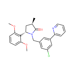 COc1cccc(OC)c1[C@@H]1C[C@@H](C)C(=O)N1Cc1cc(Cl)cc(-c2ccccn2)c1 ZINC000167777317