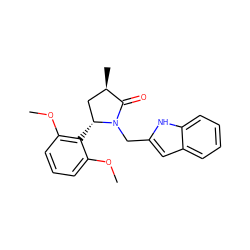 COc1cccc(OC)c1[C@@H]1C[C@@H](C)C(=O)N1Cc1cc2ccccc2[nH]1 ZINC000167482002