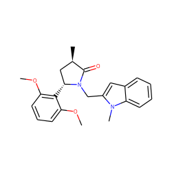 COc1cccc(OC)c1[C@@H]1C[C@@H](C)C(=O)N1Cc1cc2ccccc2n1C ZINC000167133196