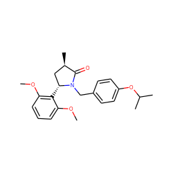 COc1cccc(OC)c1[C@@H]1C[C@@H](C)C(=O)N1Cc1ccc(OC(C)C)cc1 ZINC000166802020