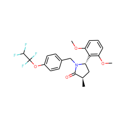 COc1cccc(OC)c1[C@@H]1C[C@@H](C)C(=O)N1Cc1ccc(OC(F)(F)C(F)F)cc1 ZINC000166347841