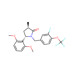 COc1cccc(OC)c1[C@@H]1C[C@@H](C)C(=O)N1Cc1ccc(OC(F)(F)F)c(F)c1 ZINC000167318446