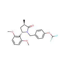 COc1cccc(OC)c1[C@@H]1C[C@@H](C)C(=O)N1Cc1ccc(OC(F)F)cc1 ZINC000167311052